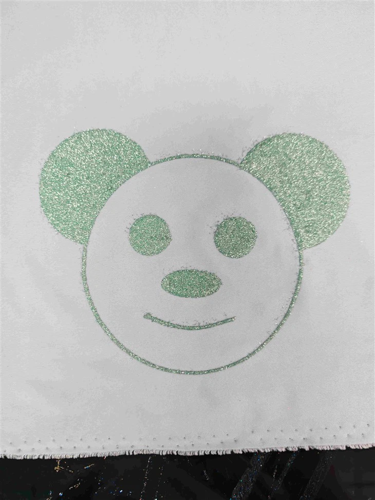 PUR glue pattern with powder